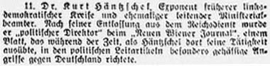 ´Sächsische Volkszeitung´ vom 14. Juni 1935, Seite 5 - Dr. Kurt Häntzschel