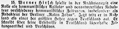 ´Sächsische Volkszeitung´ vom 14. Juni 1935, Seite 5 - Werner Hirsch