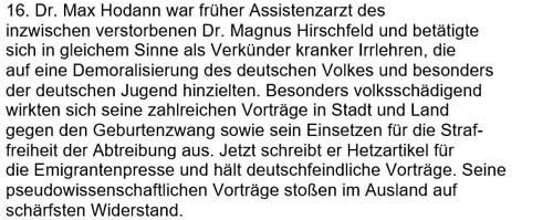 Text zum Artikel in ´Sächsische Volkszeitung´ vom 14. Juni 1935, Seite 5 - Max Hodann