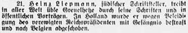 ´Sächsische Volkszeitung´ vom 14. Juni 1935, Seite 5 - Heinz Liepmann