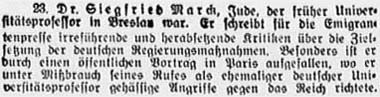 ´Sächsische Volkszeitung´ vom 14. Juni 1935, Seite 5 - Dr. Siegfried March