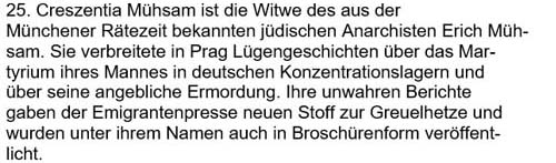 Text zum Artikel in ´Sächsische Volkszeitung´ vom 14. Juni 1935, Seite 5 - Creszentia Mühsam