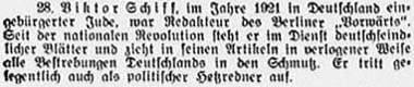 ´Sächsische Volkszeitung´ vom 14. Juni 1935, Seite 6 - Viktor Schiff