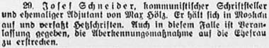 ´Sächsische Volkszeitung´ vom 14. Juni 1935, Seite 6 - Josef Schneider