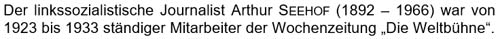 Text zu Arthur Seehof