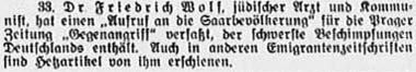 ´Sächsische Volkszeitung´ vom 14. Juni 1935, Seite 6 - Dr. Friedrich Wolf