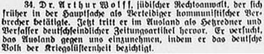 ´Sächsische Volkszeitung´ vom 14. Juni 1935, Seite 6 - Dr. Arthur Wolff