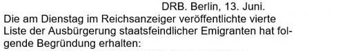 Text zum Artikel in ´Sächsische Volkszeitung´ vom 14. Juni 1935, Seite 5 - einleitender Text