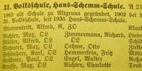 Umbenennung der 31. Volksschule in Hans-Schemm-Schule am 14.6.1935