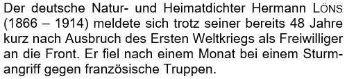 Der deutsche Natur- und Heimatdichter Hermann Löns