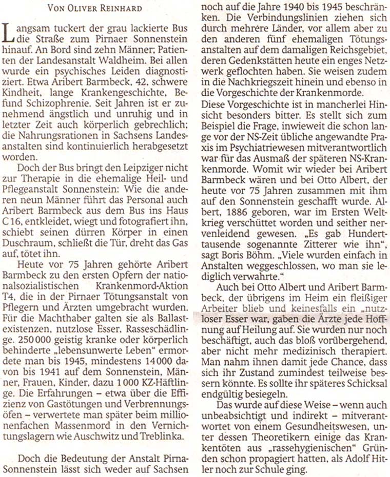 Artikel in der ´Sächsischen Zeitung´ vom 27. Juni 2015