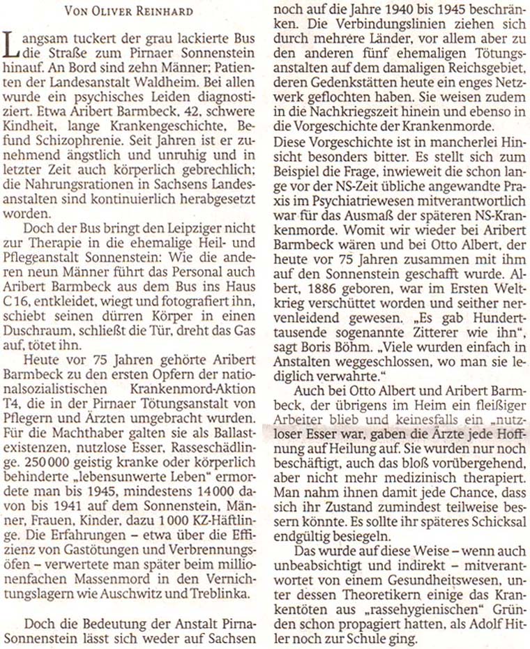 Artikel in der ´Sächsischen Zeitung´ vom 27. Juni 2015