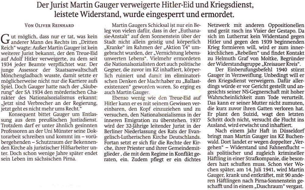 Artikel in ´Sächsische Zeitung´ am 9. Februar 2019