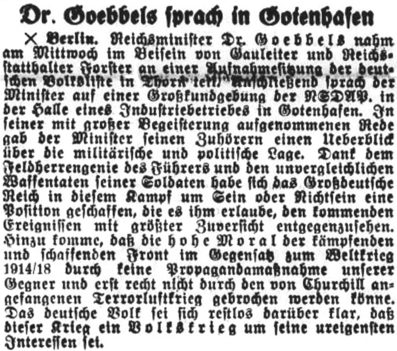 aus ´Dresdner Neueste Nachrichten´ vom 21. Oktober 1942, Seite 2