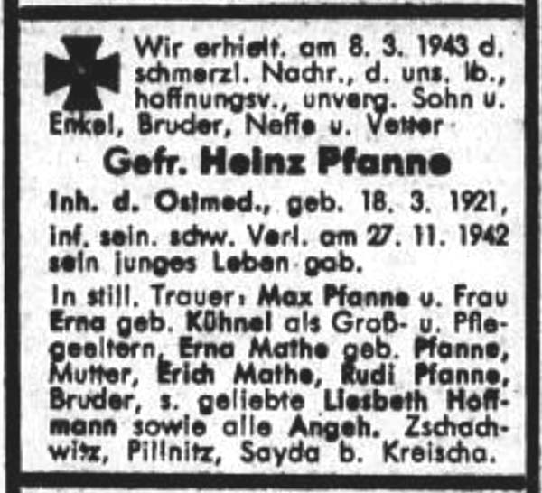 Gefreiter Heinz Pfanne