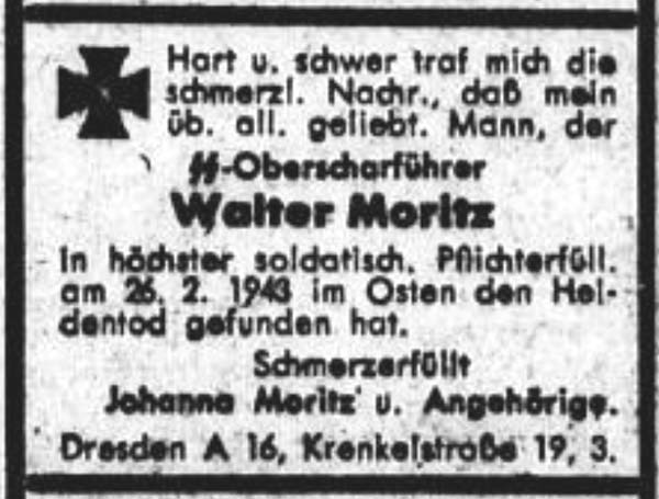 SS-Oberscharführer Walter Moritz