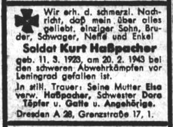 Soldat Kurt Haßpacher