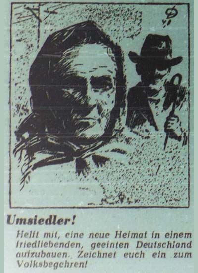 Umsiedler! in der ´Sächsischen Zeitung´ vom 20. Mai 1948