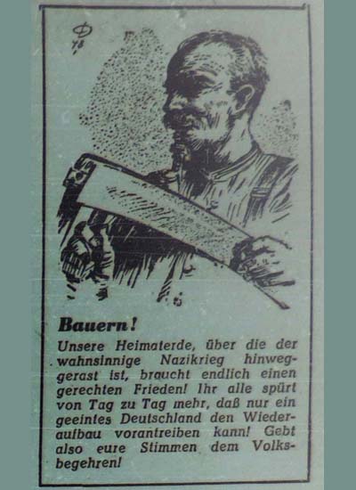 Bauern! in der ´Sächsischen Zeitung´ vom 21. Mai 1948