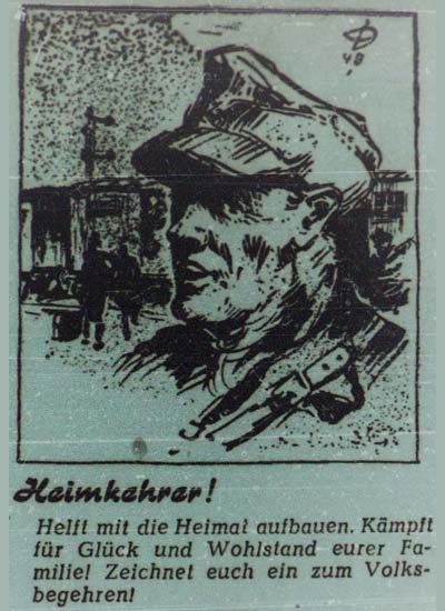 Heimkehrer! in der ´Sächsischen Zeitung´ vom 22. Mai 1948