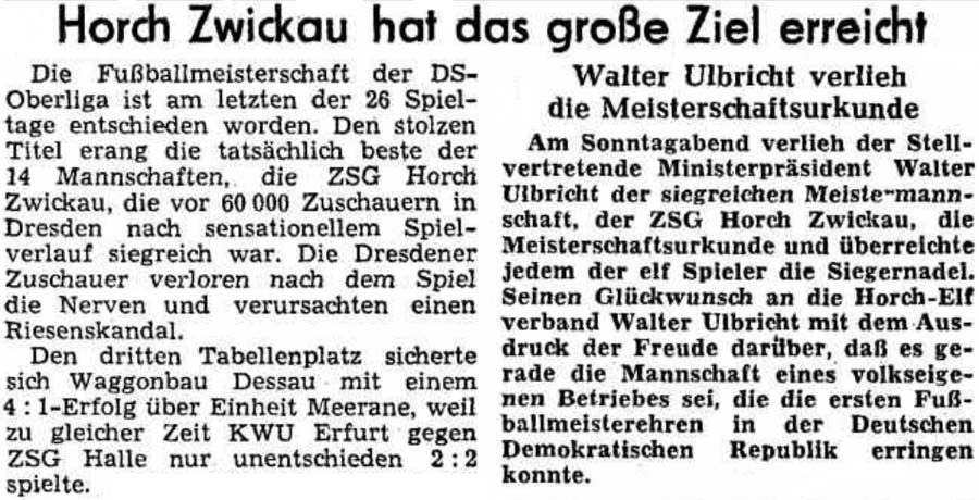 Artikel in ´Neues Deutschland´ vom 18. April 1950, Seite 6