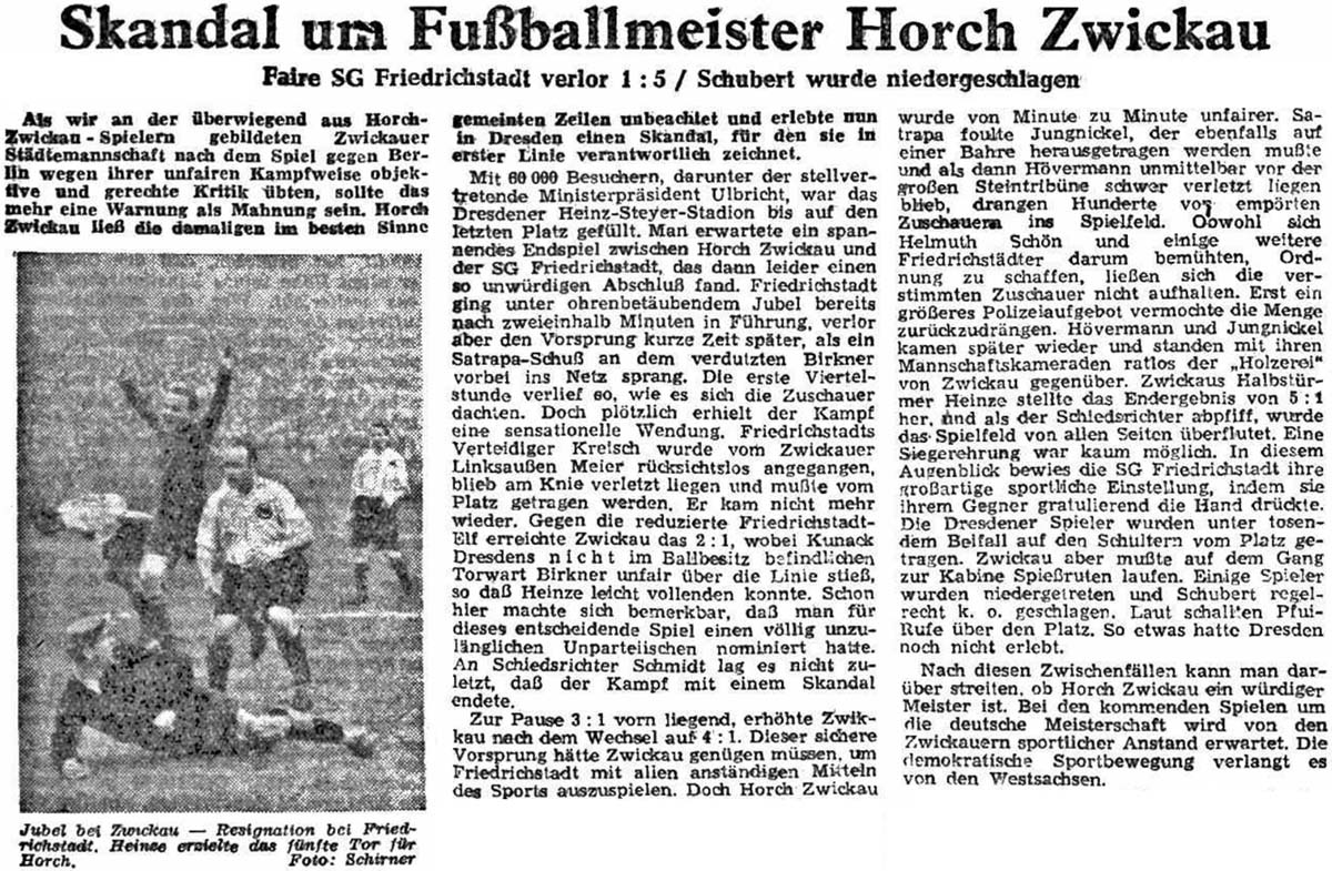 Artikel in ´Berliner Zeitung´ vom 18. April 1950, Seite 4