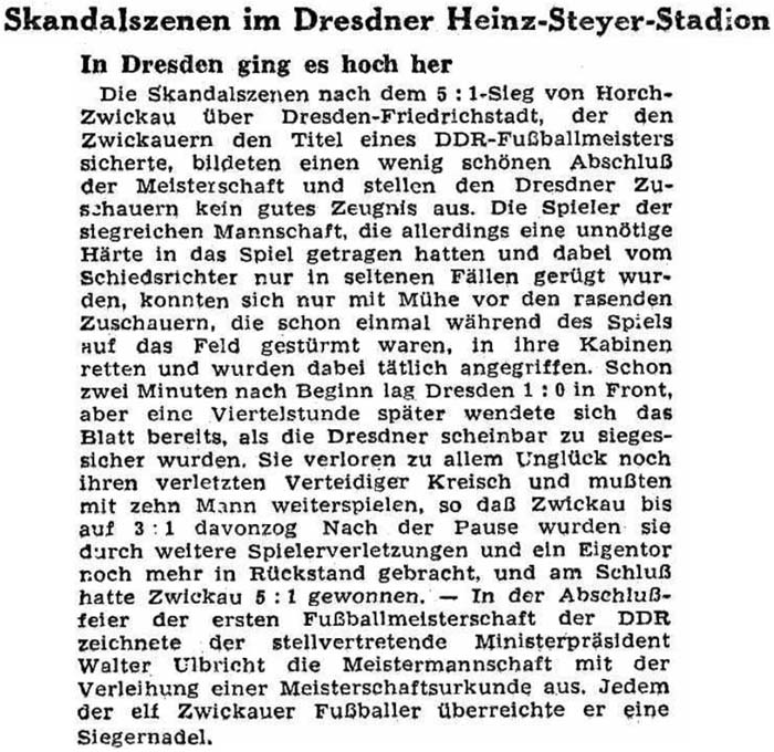 Artikel in ´Neue Zeit´ vom 18. April 1950, Seite 3