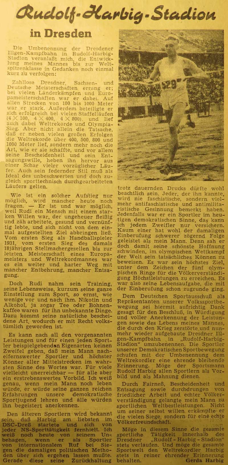 Artikel in ´Deutsches Sportecho´ vom 17. September 1951