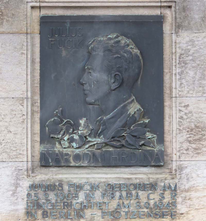 Gedenkstein für Julius Fučik