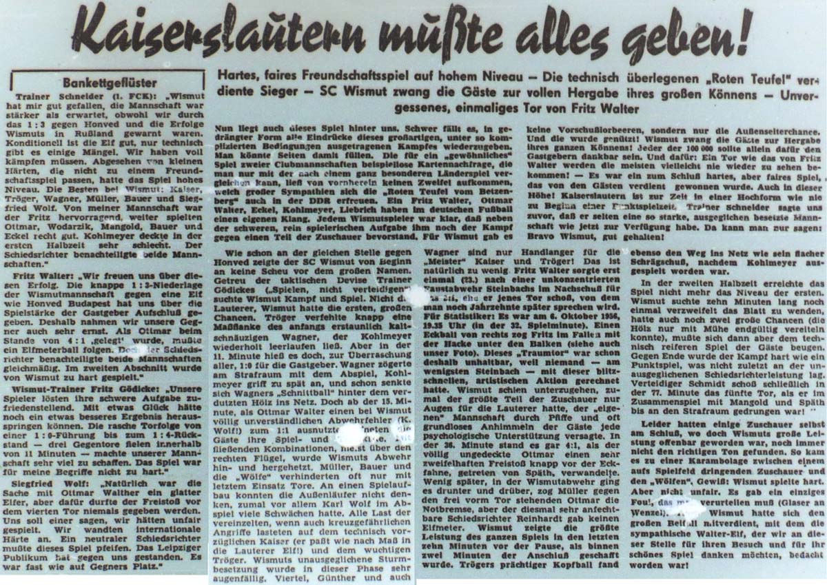 Artikel in der ´Sächsischen Zeitung´ vom 8.10.1956