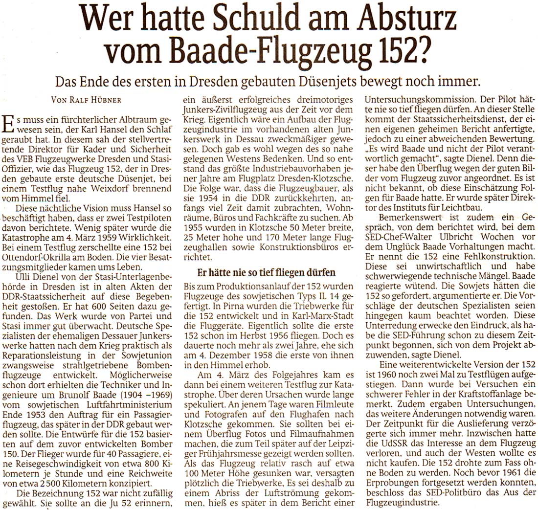 Artikel aus der ´Sächsischen Zeitung´ vom 9. September 2017