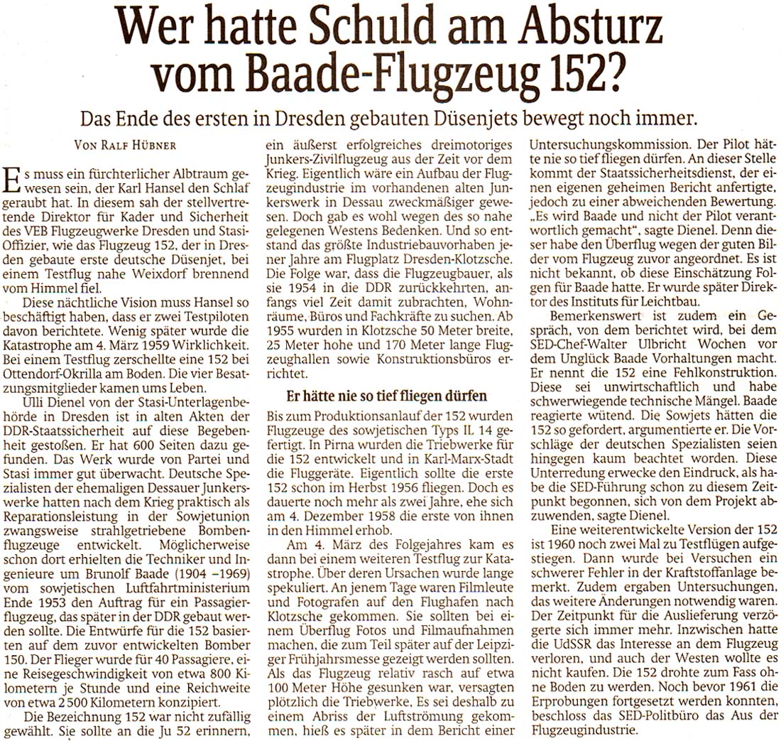 Artikel aus der ´Sächsischen Zeitung´ vom 9. September 2017