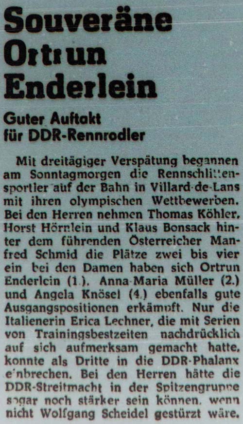 aus: ´Sächsische Zeitung´ vom 12.2.1968