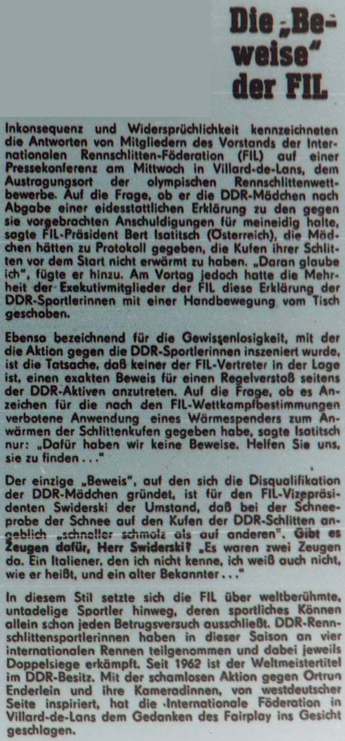 aus: ´Sächsische Zeitung´ vom 16.2.1968