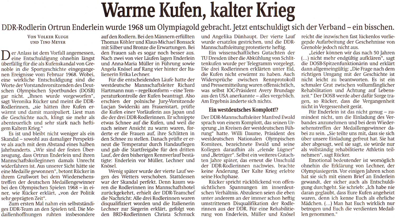 aus: ´Sächsische Zeitung´ vom 4. September 2018, Seite 12