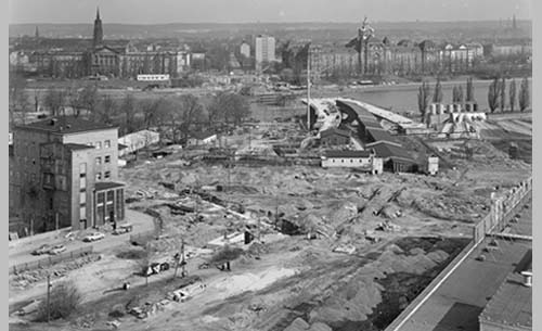 Wiederaufbau der Brücke 1969