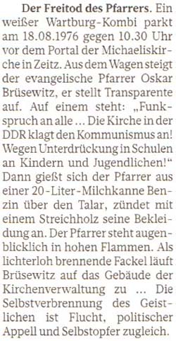 Meldung in der ´SuperIllu´ Nr. 49 von 2014, Seite 29