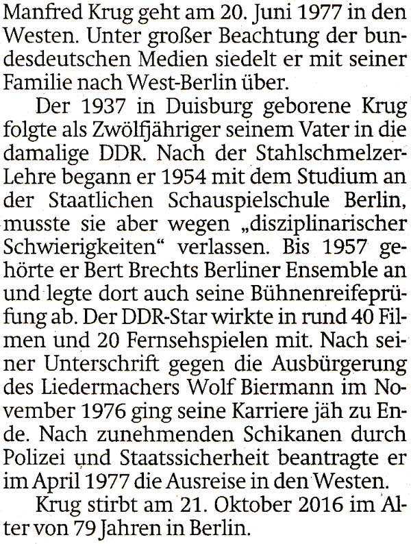 Artikel in der ´Sächsischen Zeitung´ vom 20. Juni 2017