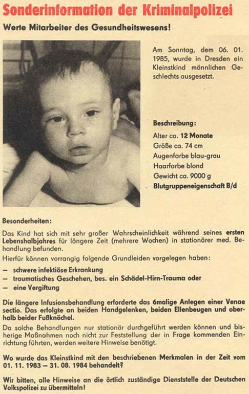 Sonderinformation der Kriminalpolizei