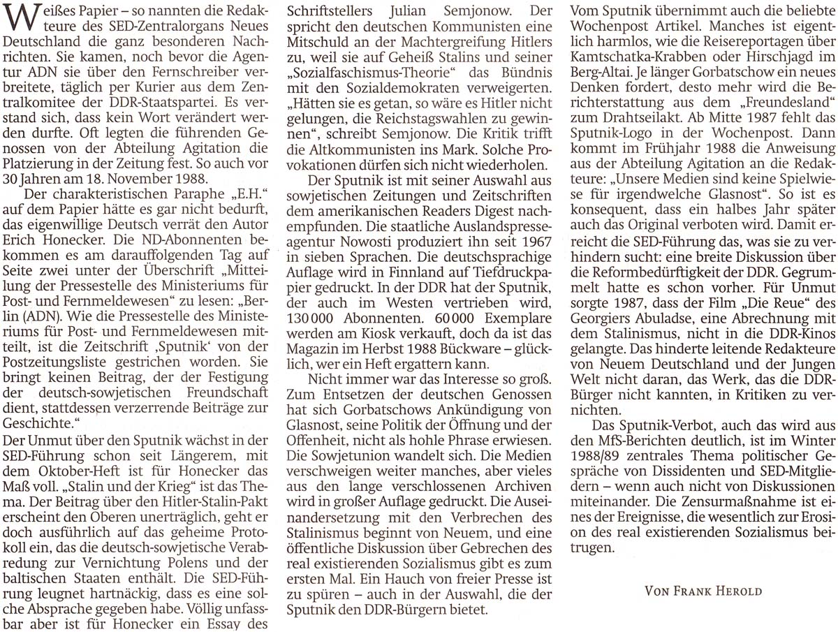 Meldung der ´Sächsischen Zeitung´ am 15.11.2018, Seite 5