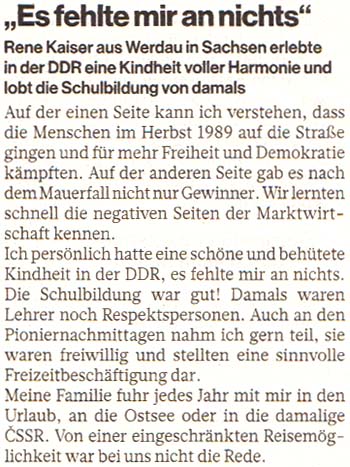 Leserbeitrag in der ´SuperIllu´ 46 / 2014