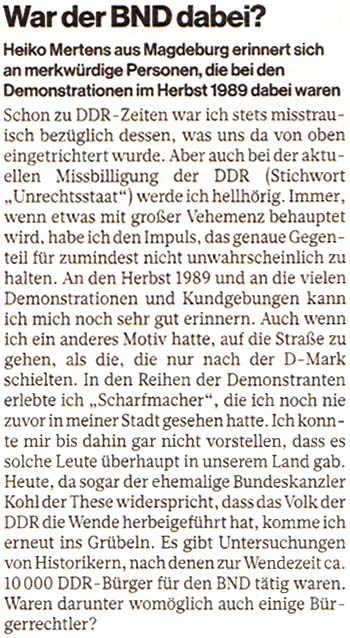 Leserbeitrag in der ´SuperIllu´ 48 / 2014