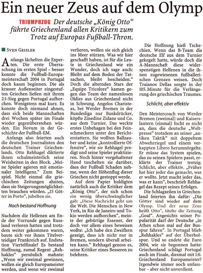 Artikel in der Beilage ´Das war 2004´ zur ´Sächsischen Zeitung´