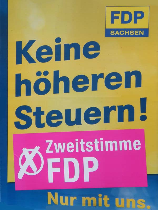 FDP - Keine höheren Steuern!