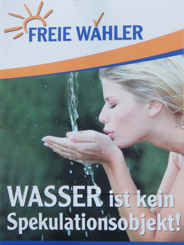 Freie Wähler - Wasser ist kein Spekulationsobjekt!