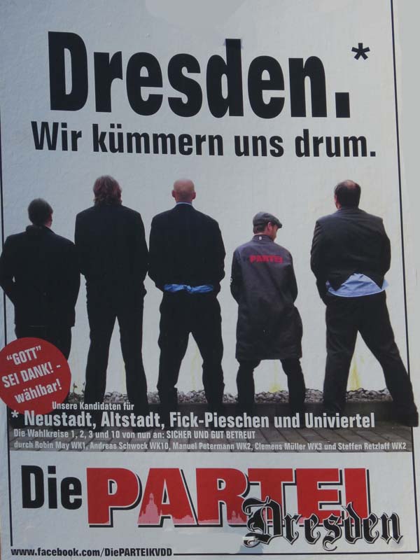 Die Partei - Dresden. Wir kümmern uns drum.