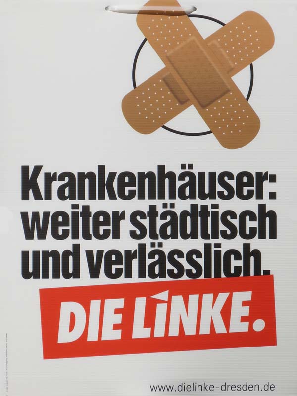 Linke - Krankenhäuser: weiter städtisch und verlässlich.