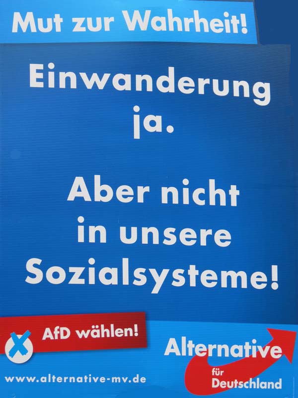 AfD - Einwanderung ja. Aber nicht in unsere Sozialsysteme!