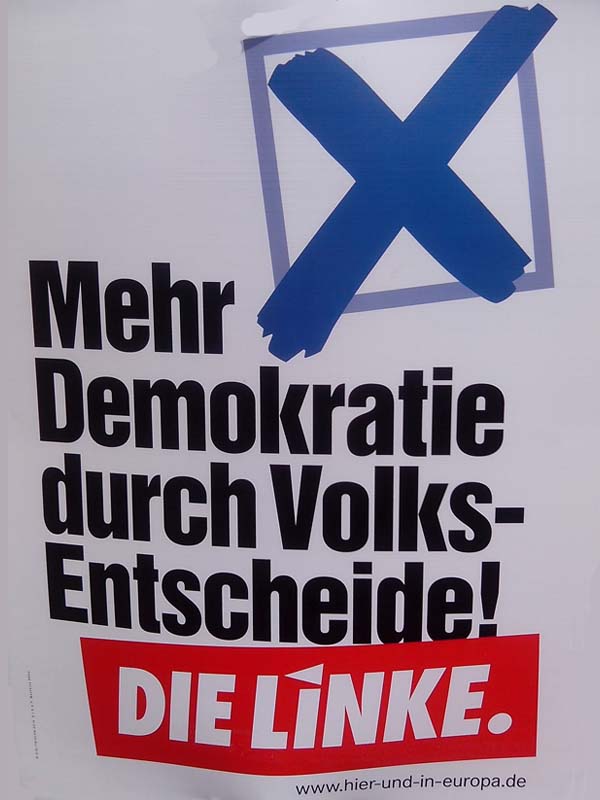 Linke - Mehr Demokratie durch Volksentscheide!
