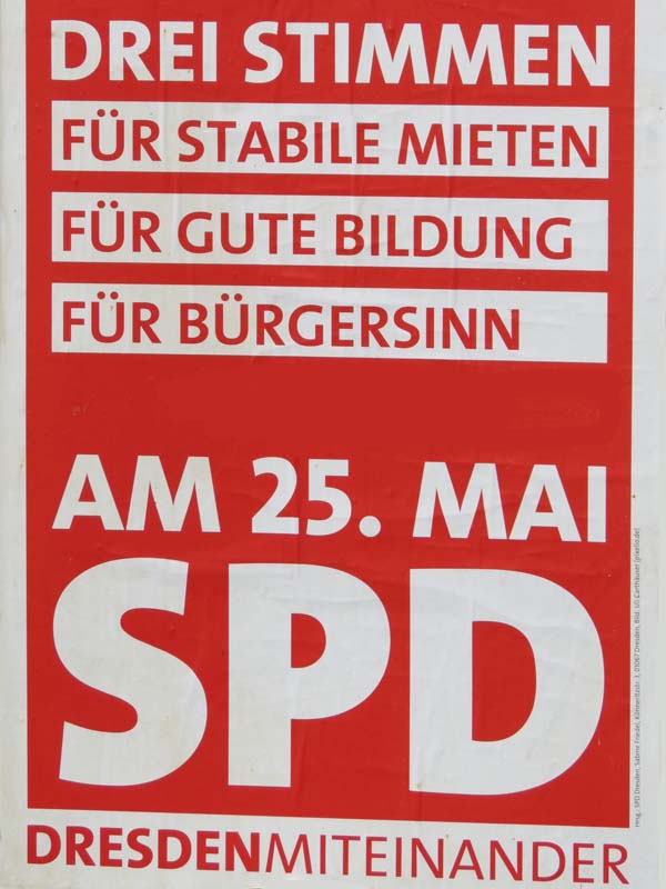 SPD - Für stabile Mieten für gute Bildung für Bürgersinn